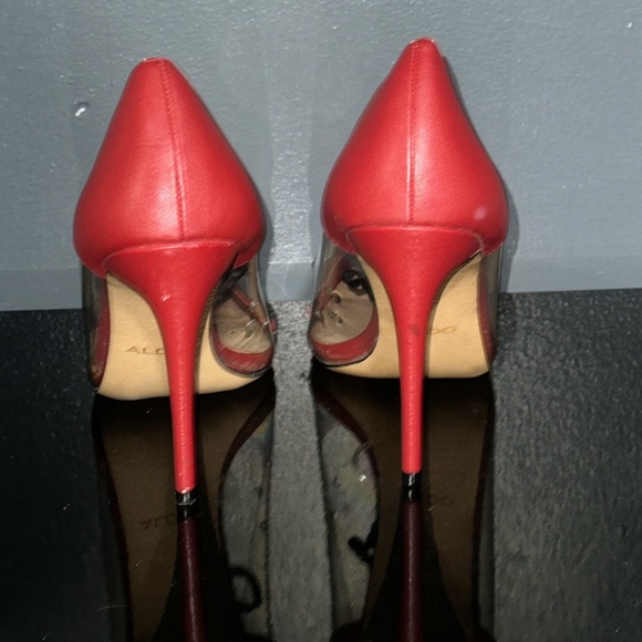 Aldo Red Transparent Heels - Picture 6 of 7